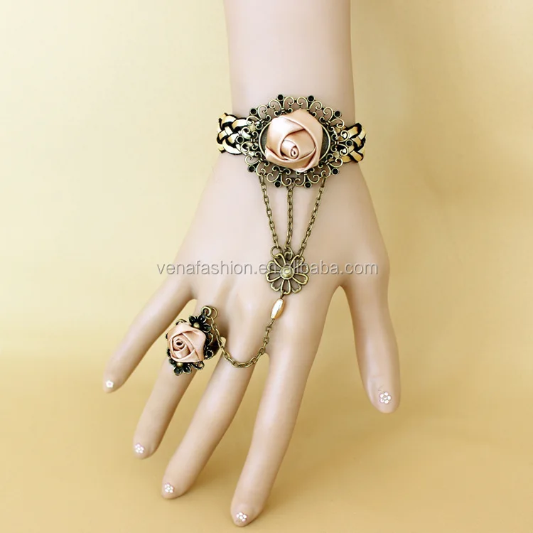 Bracelet Attached Ring,Gold Bracelet Connected Ring Buy Bracelet