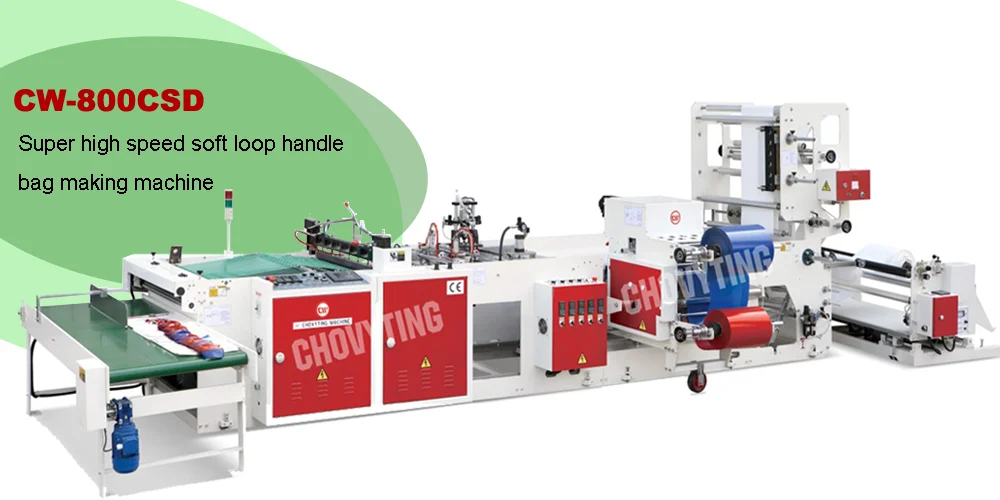 Pe Pp Polypropylene Die Cut Handle Plastic Bag Machine Automatic Patch
