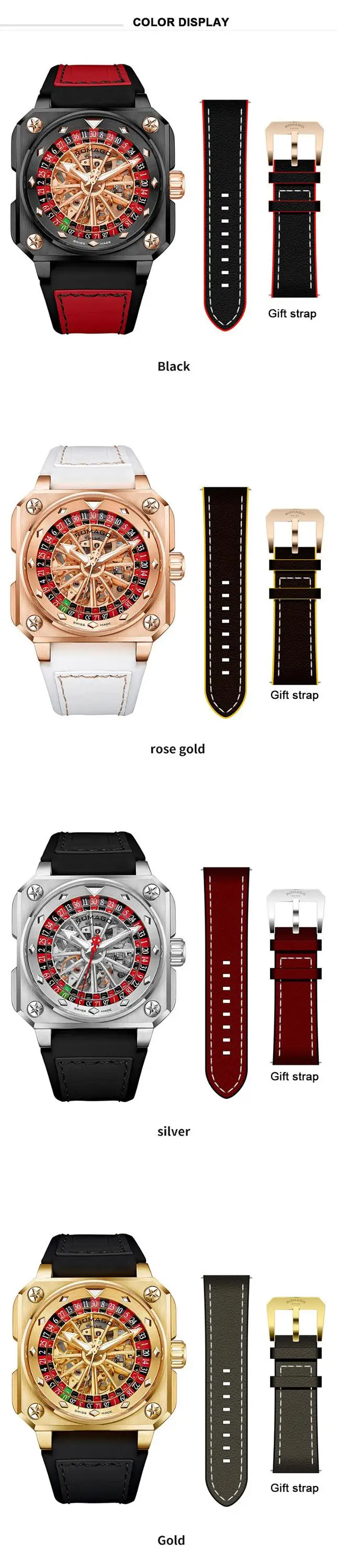 Latest lucky rubik's cube big wheel surface sapphire glass silicone band men watch dropshipping luxury automatic watch