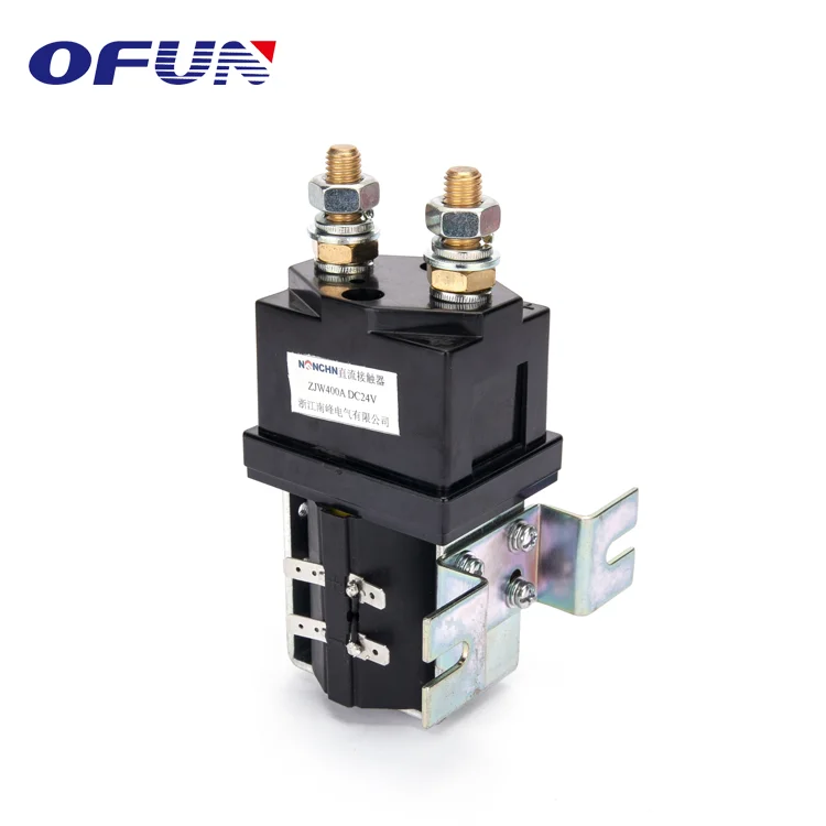OFUN China Supplier Auto 1phase 1pole 12v/24v 400A Dc Contactors