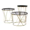 Free sample round mirrored modern glass top coffee table Best Price Retro Glass Coffee Table