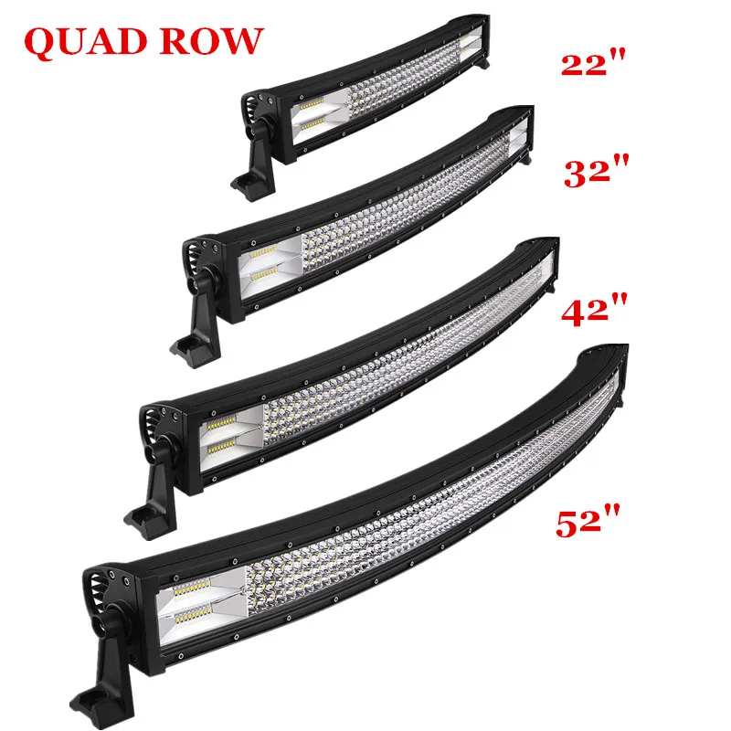 32/" 42/" 52/" RGB CREE LED Light Bar Color Change Flashing Offroad UTV ATV SUV