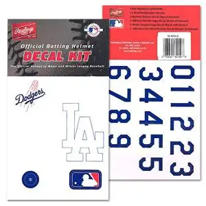 Baseball/Softball Batting Helmet MLB Decal Kit (Includes Official Team Logos Stickers, Major League Logo & Numbers).