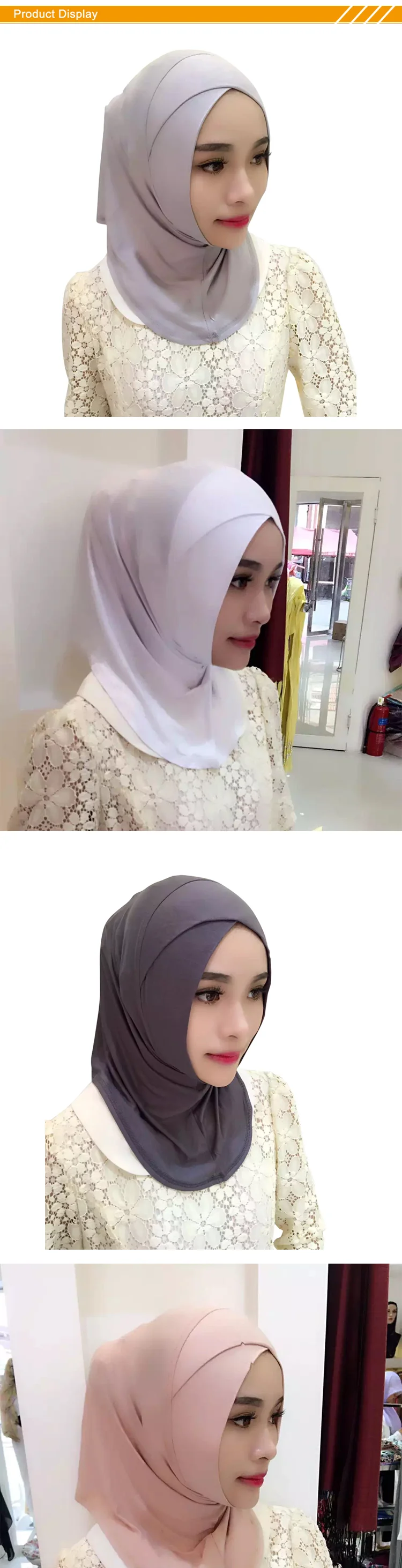Zakiyyah V020 Solid Color Women Dubai Hijab Wholesale Arab Hijab Sex 9544
