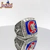 Factory store silver & stainless steel cheap custom any team logo league states baseball championship ring