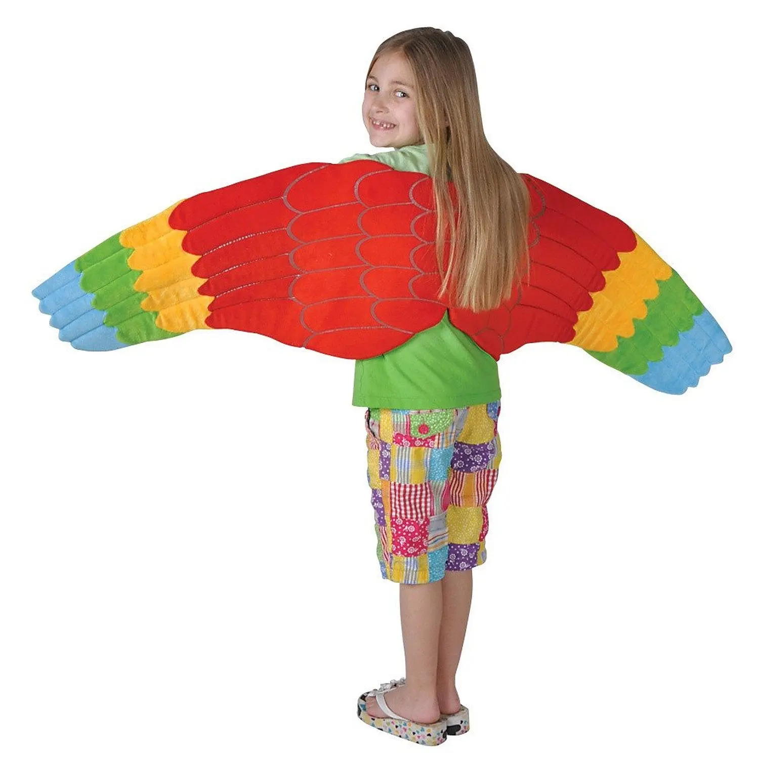Mens Womens Polly the Parrot Costume Bird Fancy Dress Funny Mascot Zoo Party
