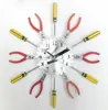 Metal Real tools decorate workshop clock