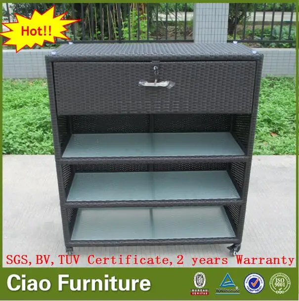 Mueble de baño de ratán al aire libre restaurante del gabinete del