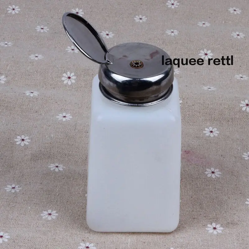 1pcs 200ML Nail art bottle Liquid Alcohol Press Nail Polish Remover Dispenser Pumping Bottle