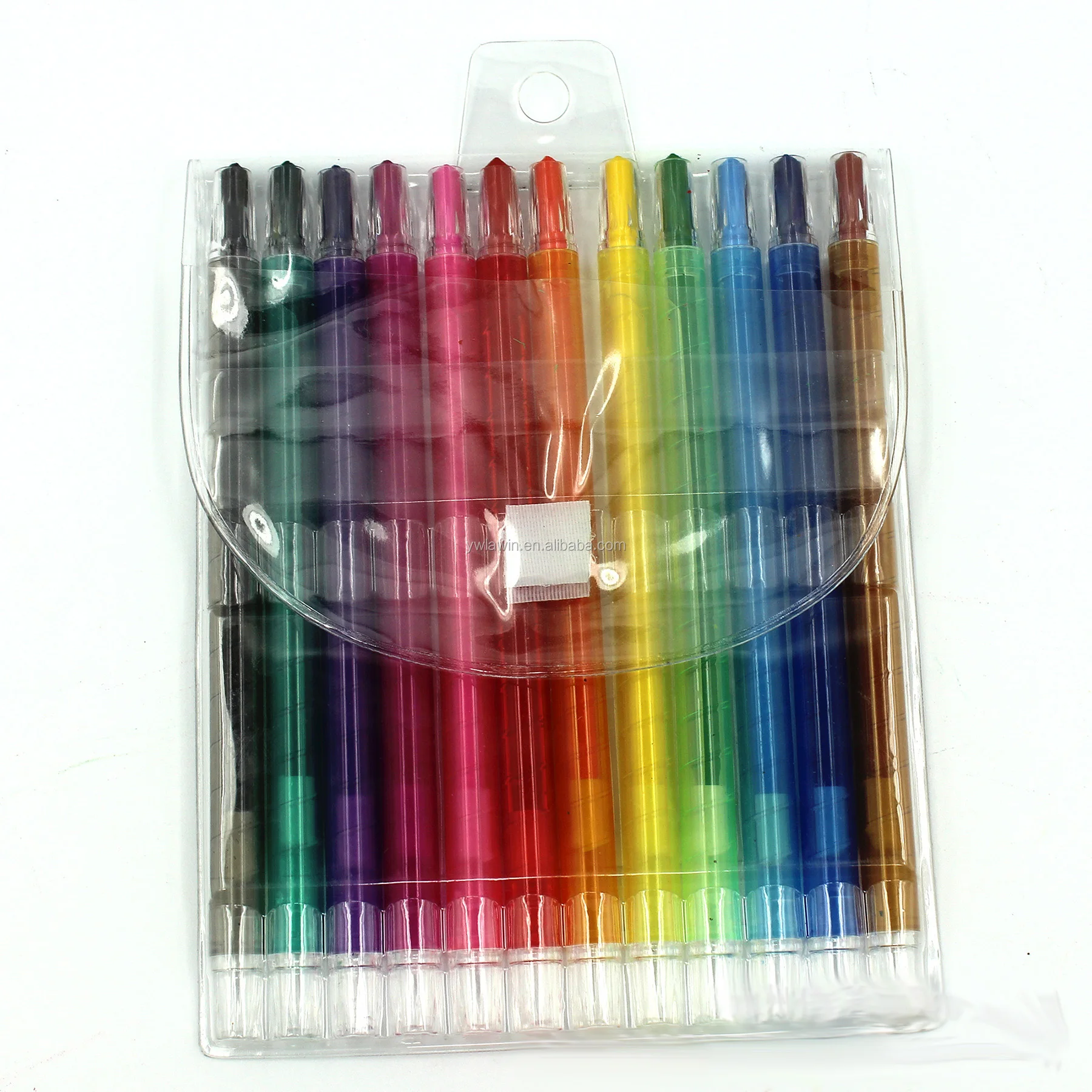 High Quality Twistable Plastic Crayon Rotating Rotatable Crayons 12