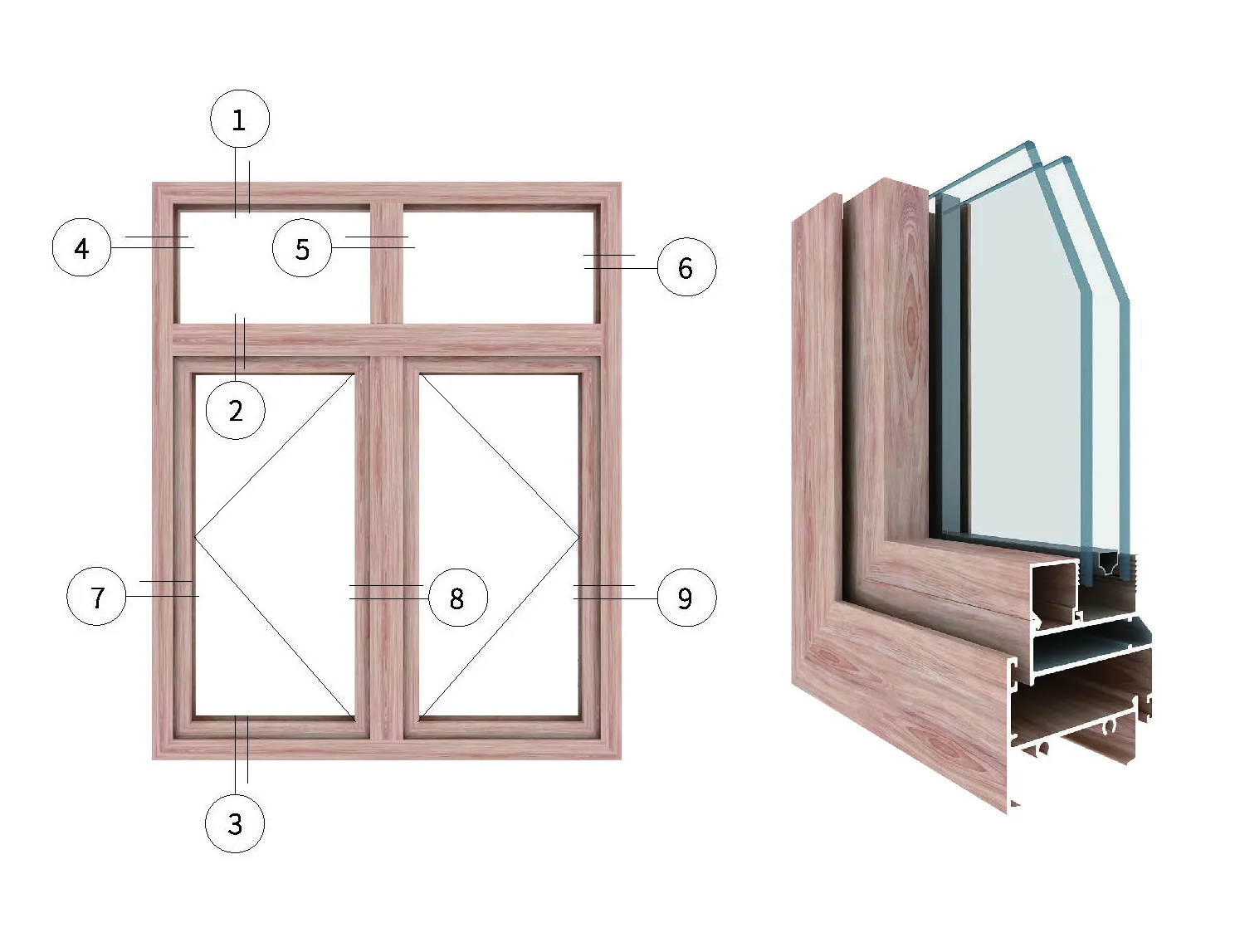 China suppliers new design casement aluminum window cheap house window for sale