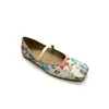 TF STAR New Arrival Chinese Style Ladies Flowers Silk Fabric Flat Ballerina Shoes