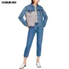 Wholesale new fashion style long sleeve jeans denim jacket winter women denim jaket