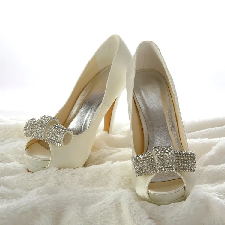 dyeable satin shoes bridal