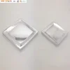 Edge Clear Plastic Party Disposable Plates | 6 Inch Hard Square Wedding Dessert Plates