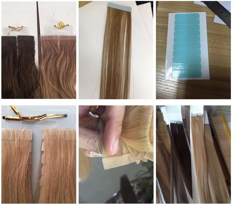 Hair Blonde Color 613 Double Drawn Skin Weft Seamless Hair Extensions