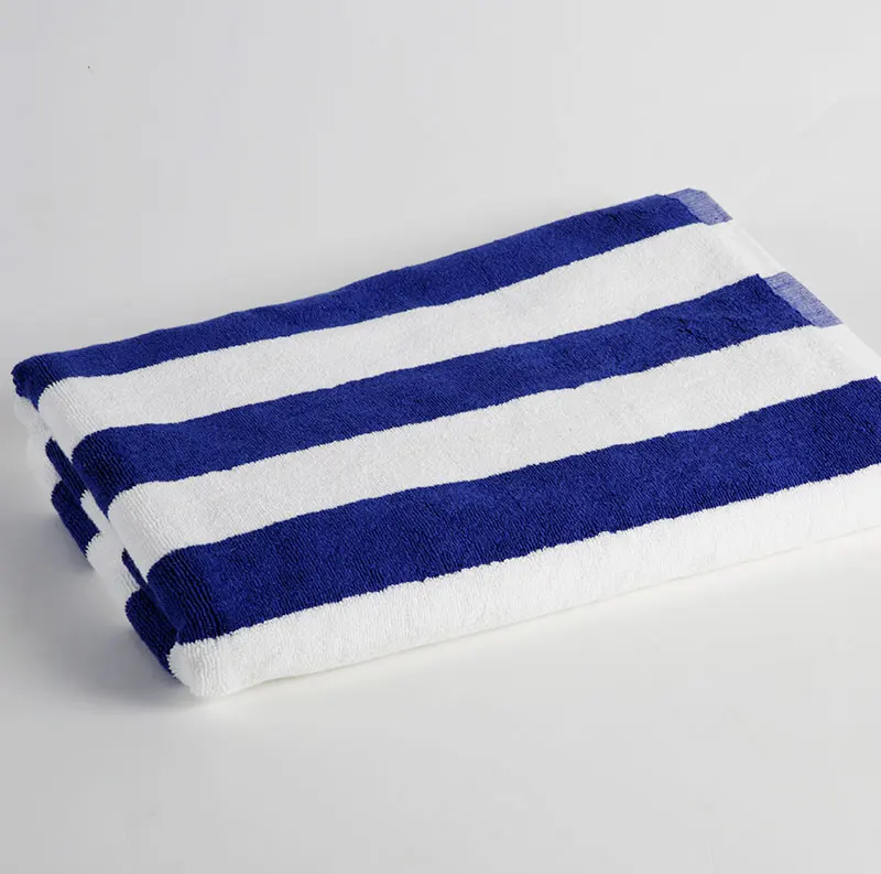 Cotton Hotel Blue And White Stripe Pool Towel - Buy 32s 100% Cotton ...