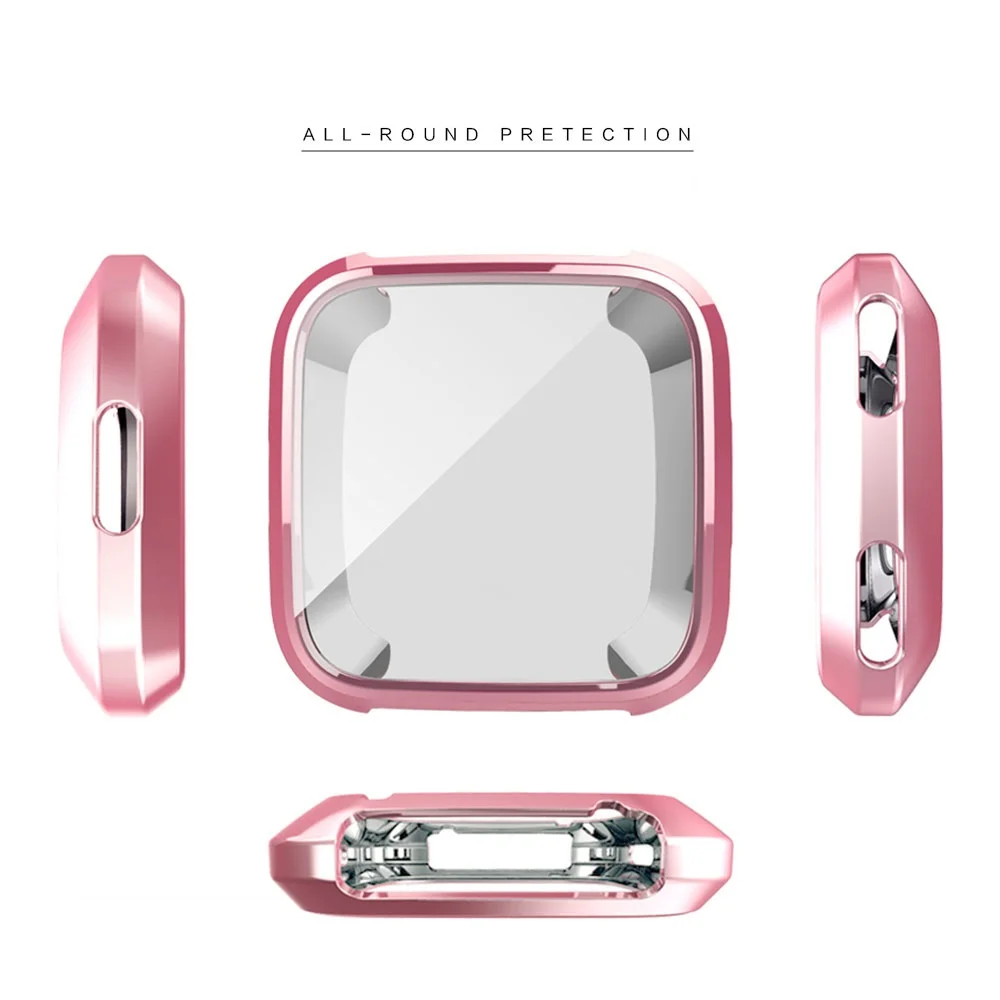 Ultra Thin Plating Clear Soft TPU Silicone Protective Case For Fitbit Versa