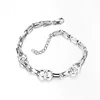 Factory Wholesale Fashion Charm Bracelet plain silver bracelets