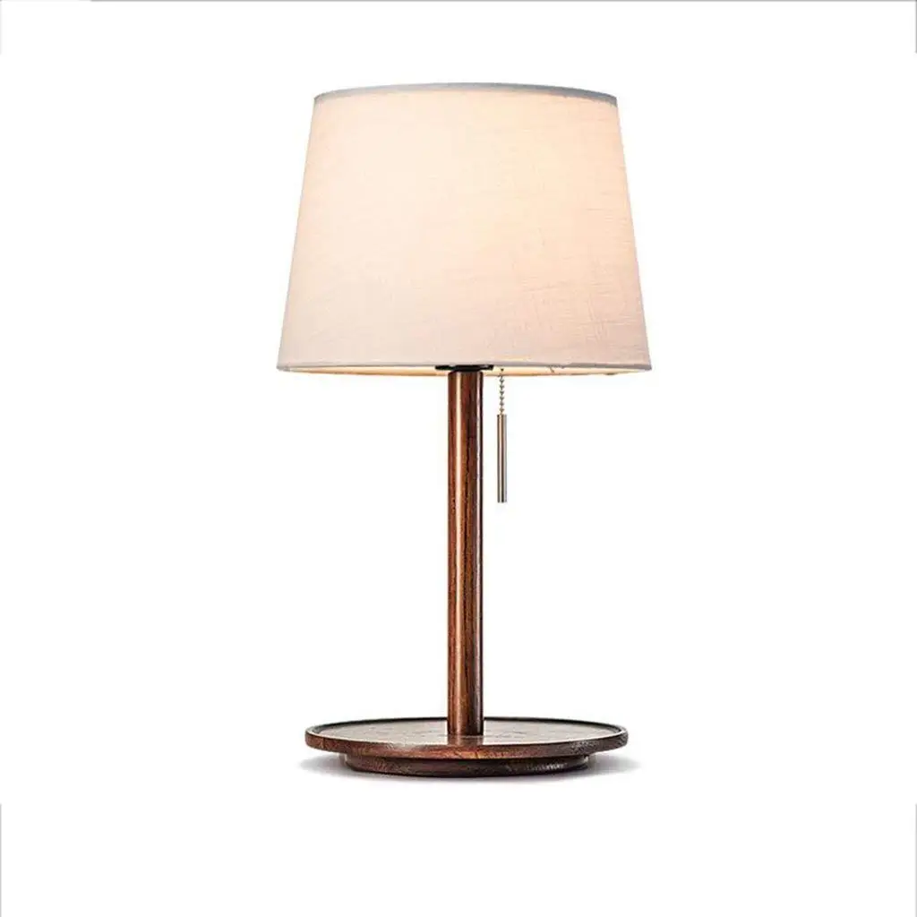 Le fu yan Nordic Bedside Lamp Bedroom Simple Modern American Creative Japanese Style Solid Wood Wooden Table Lamp (Color : Ac)
