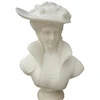 Custom Hand Carved Stone Head Bust Statue With Base For Sale