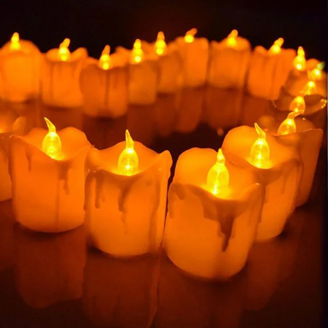 Wedding Table Decoration Electronic Led Candles With Flickering Candle