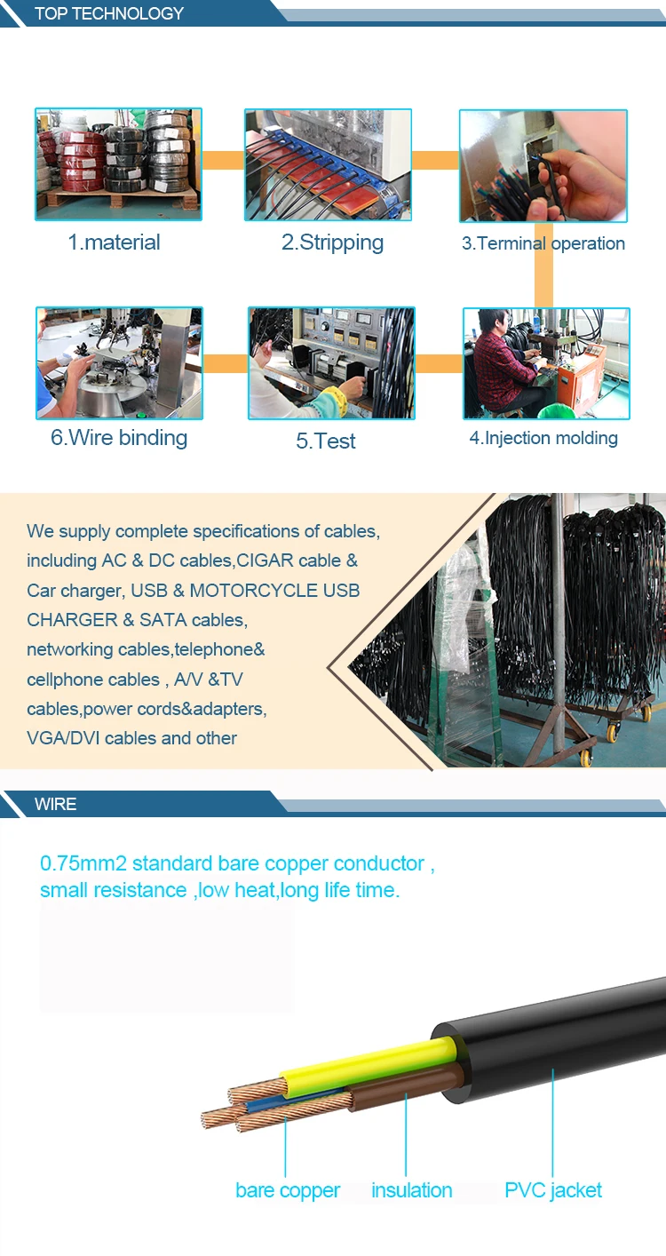 European Standard Ac Braided Power Cord C13 To C14 Buy Braided Power