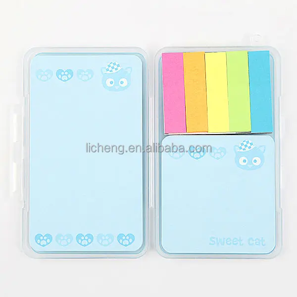 Licheng Lkm94 Sticky Note,Promotional Plastic Case Packed Sticky Note