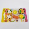 Full shape and color 3d sushi shaped cute eraser for children