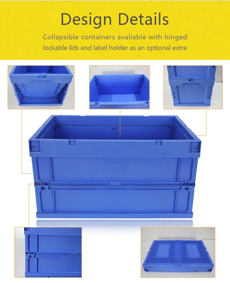 Solid Stackable Folding Plastic Moving Boxes With Lid Buy Plastic