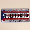 Custom designed Puerto Rico Flag metal tin license plate