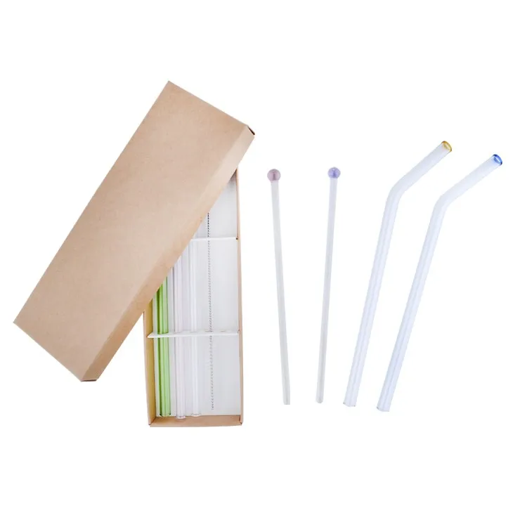 Reusable Glass Drinking Straws With Custom Logo Decal Buy Reusable