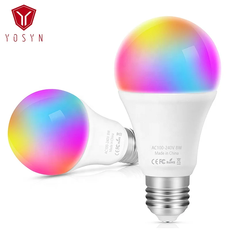 Home Automation Timer Schedule Setting Soft White RGB Wifi Bulb Led Smart Light Bulb
