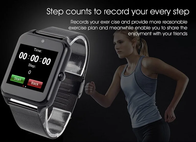 Z60 Hotsale BT Smart Watch Men Women BT Wristwatch 2G Support SIM/TF Card Wristwatch PK A1 W8 GT08 A1