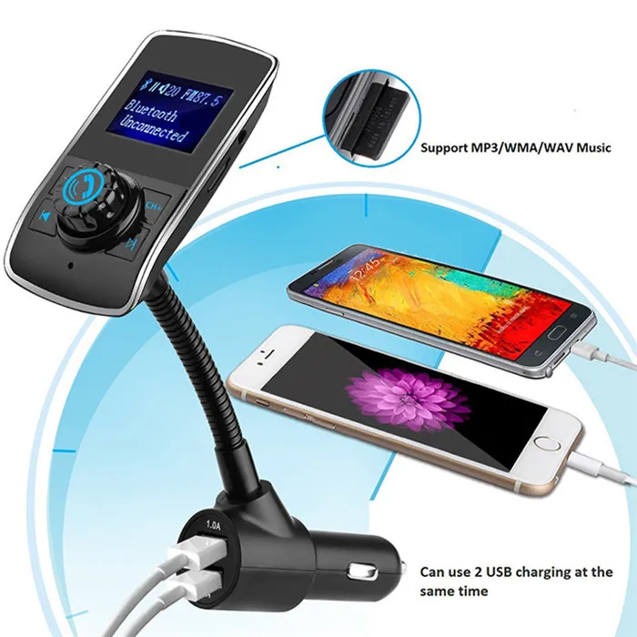 Hy68 Bluetooth Car Mp3 Player With Usb Port Support Fm Transmitter