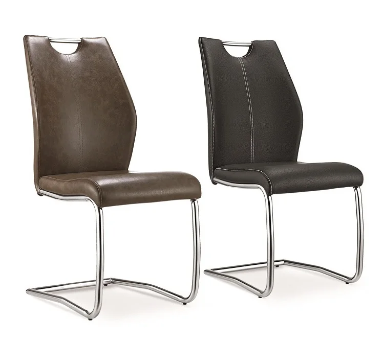 New Design High Quality PU metal Dining Chair with handle