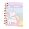 2019 New cartoon unicorn notebook spiral binding for girl/student