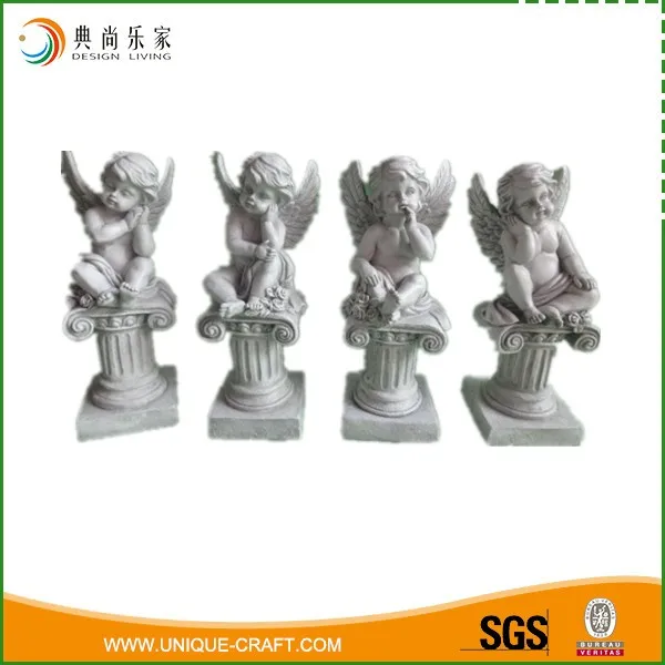 Resin Material and Figurine Product Type polyresin white angel