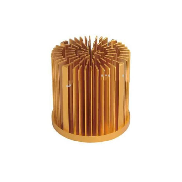 Hot sale 10W-25W heat sink LED lamp round circular gold aluminum cold forging radiator