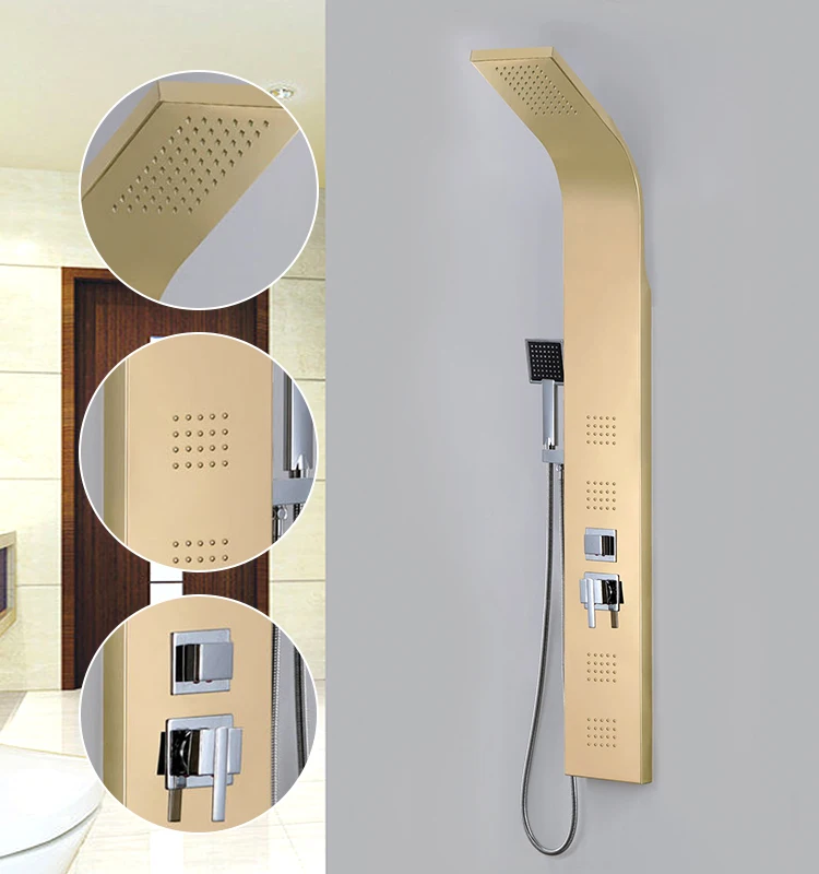 Designer User Friendly Rose Golden Concealed Stainless Steel Massage