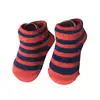 Organic Striped Kids All Cotton Socks with Comfort Toes and Cuffs
