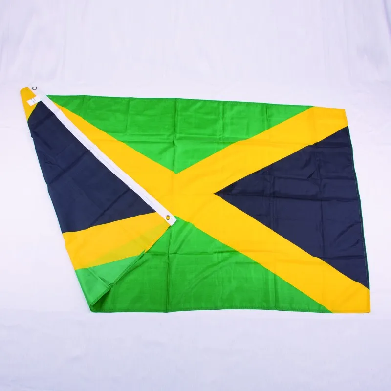 Polyester fabric custom size national Jamaican flag supplier