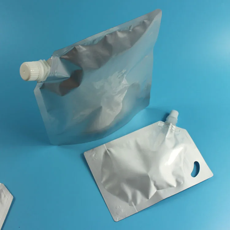 Aluminum Vmpet Laminated Compound Bag Standing Spout Pouches With Cap 