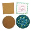 sublimation absorbent ceramic water coaster cork back round square