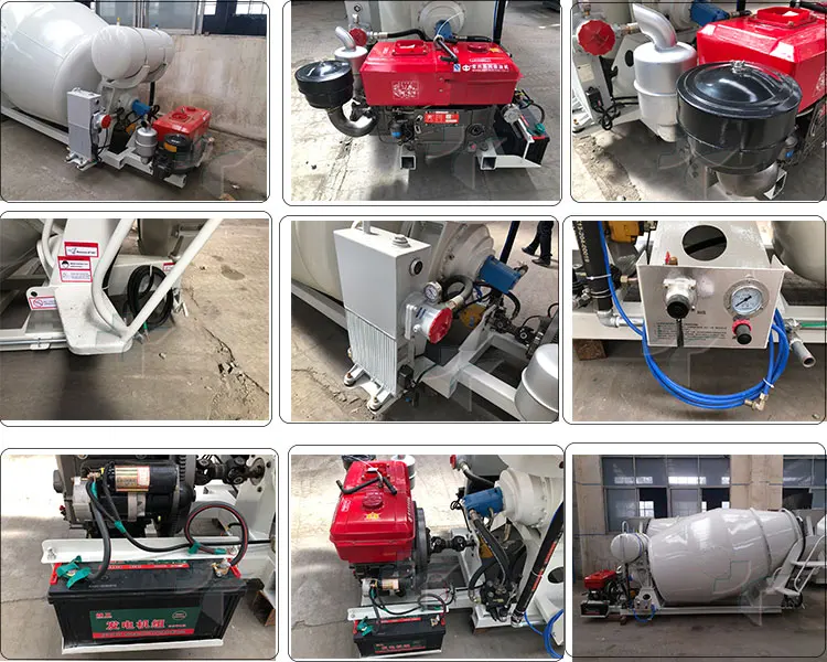 Zhengzhou Diesel Engine Mobile Self Loading Concrete Mixer Tank 3M3