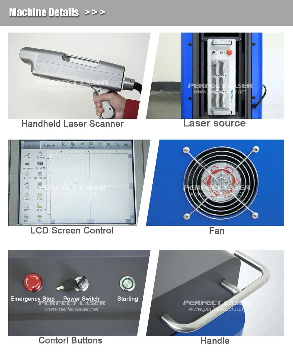 Perfect Laser Pez200 200w Handheld Fiber Laser Auto Parts Rust