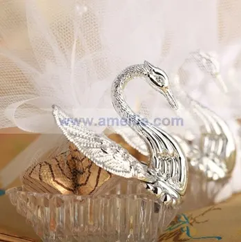 A05010 Wholesale Cheap Wedding Supplies Swan Plastic Candy Holder