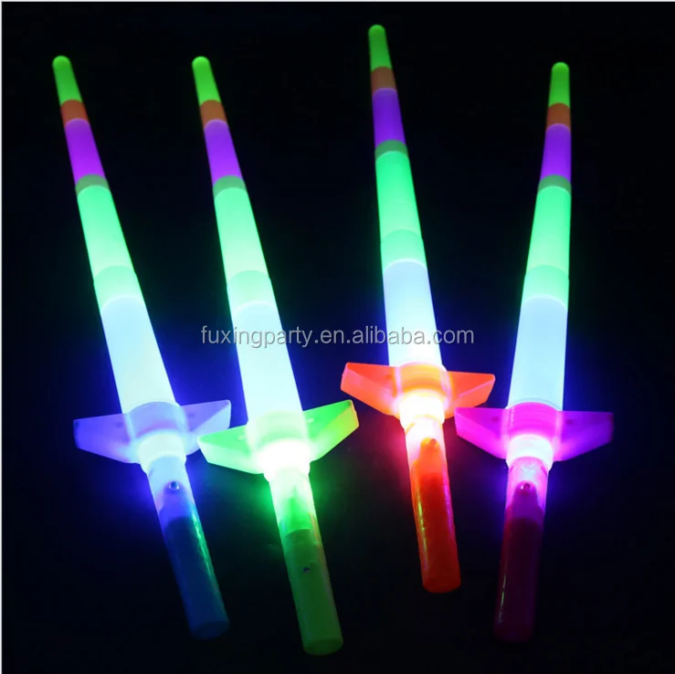 Led Flashing Creative Led Telescopic Swords,Light Up Plastic Swords Toy,Children's Toys,Gifts