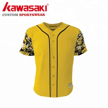 yellow camo baseball jersey