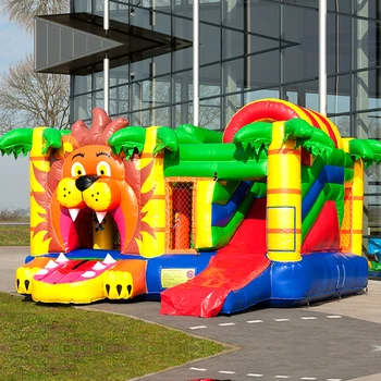 Zzpl Lion Inflatable Bounce House With Slide For Kids Big Inflatable Jumper For Sale Buy Bouncy Castle Jumping Castle Kid Bouncy House Product On Alibaba Com